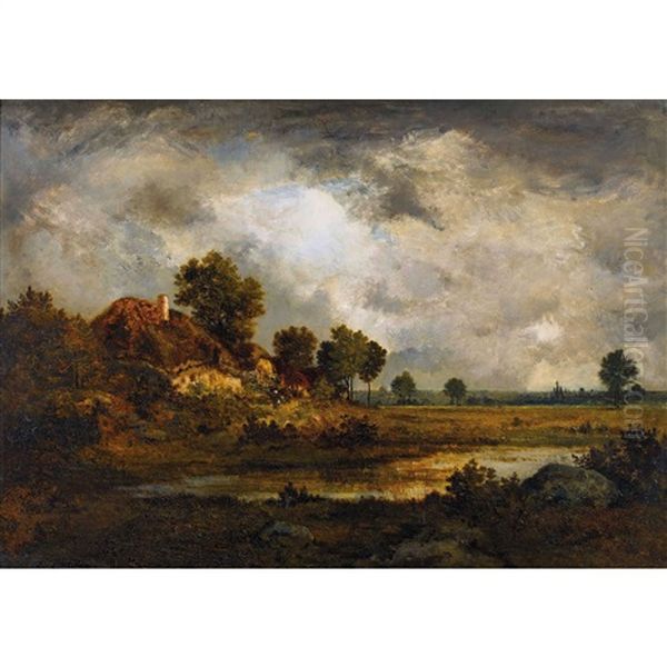 Paysage A L'etang Oil Painting by Leon Richet