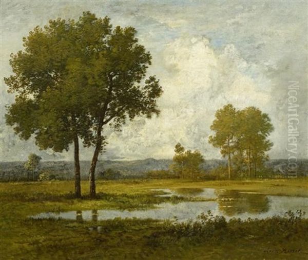 Moorlandschaft Oil Painting by Leon Richet