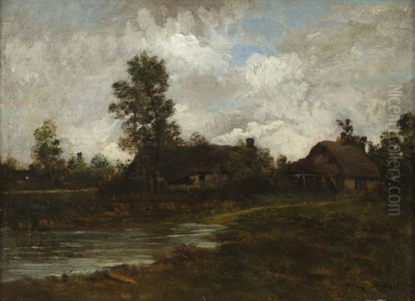 Le Ferme Oil Painting by Leon Richet