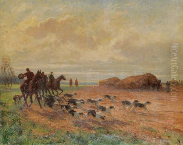 Chasse A Courre Oil Painting by Edmund Borchard