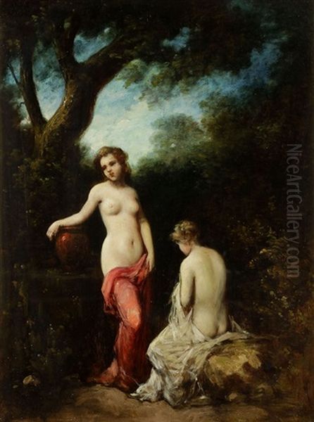 Bathers Oil Painting by Leon Richet