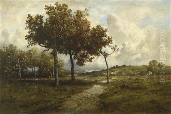 Landschaft Mit Bach Oil Painting by Leon Richet