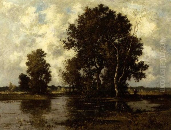 Bords De L'oise Oil Painting by Leon Richet