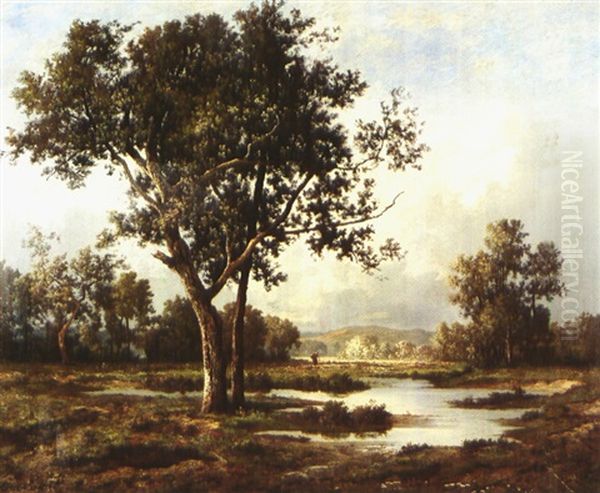 La Mare - Environs De Montargis Oil Painting by Leon Richet