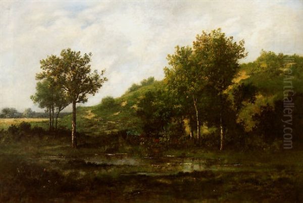 L'etang Oil Painting by Leon Richet