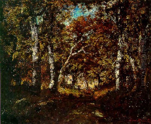 Sous-bois Oil Painting by Leon Richet