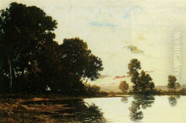 Bord De La Foret Oil Painting by Leon Richet