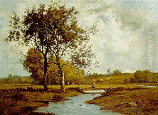 By The Riverbank Oil Painting by Leon Richet