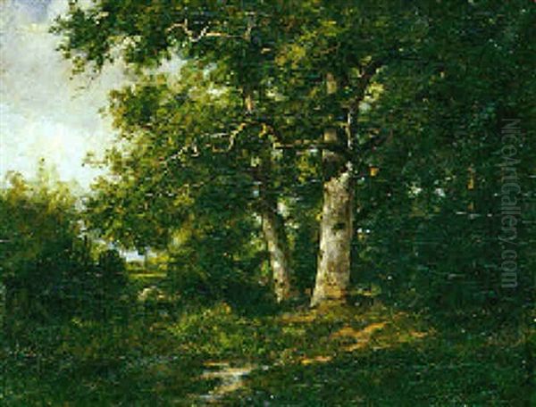 Wald Von Fontainebleu Oil Painting by Leon Richet