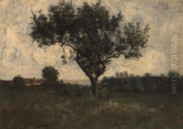 Paysage A L'arbre Oil Painting by Leon Richet