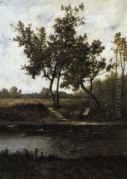 Steps To The River Oil Painting by Leon Richet