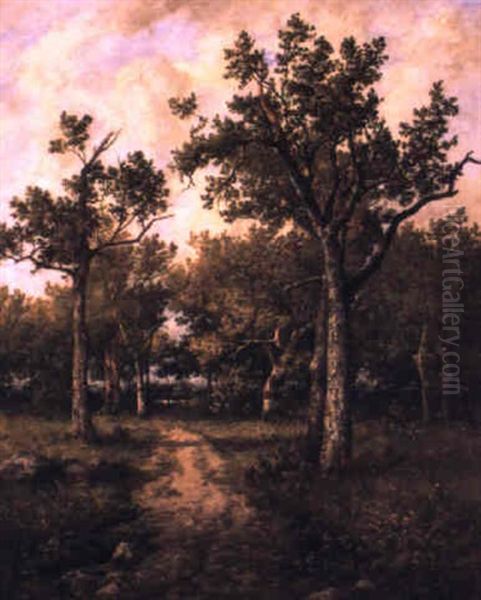 Chemin Dans La Foret Oil Painting by Leon Richet