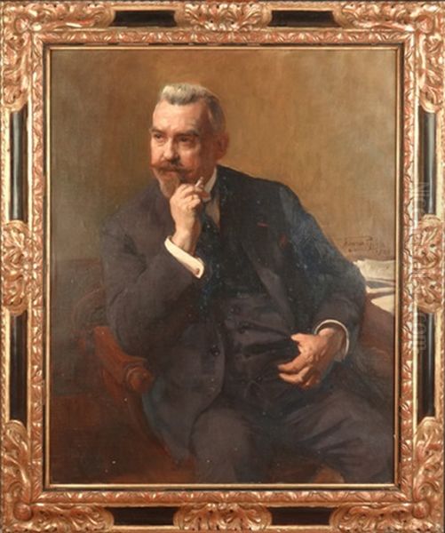 Portrait D'homme Oil Painting by Herman Jean Joseph Richir