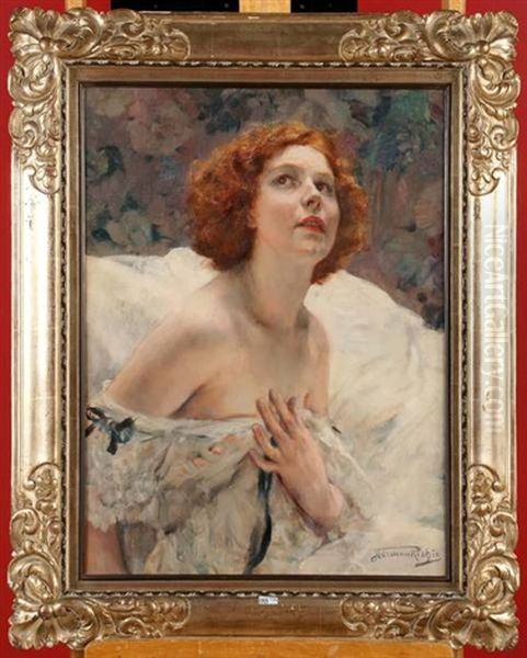 La Belle Rousse Oil Painting by Herman Jean Joseph Richir