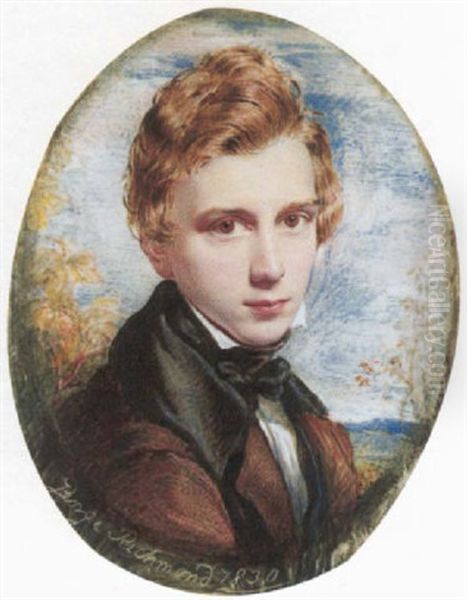 Self-portrait, Aged 21 Oil Painting by George Richmond