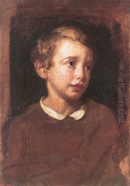 Portrait Of Thomas Knyvett Richmond, The Artist's Son Oil Painting by George Richmond