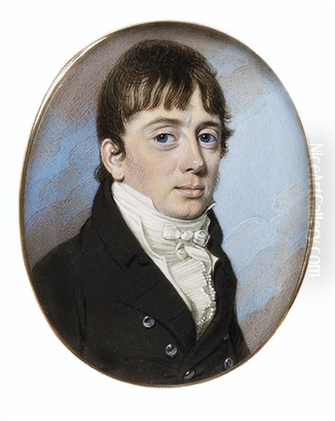 Portrait De Jeune Homme Oil Painting by Thomas Richmond