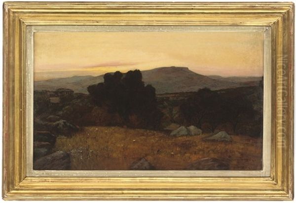 Sunset In Girgenti, Sicily Oil Painting by Sir William Blake Richmond