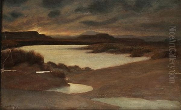 The Tiber, Sunset Oil Painting by Sir William Blake Richmond