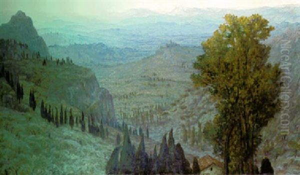 The Plain Of Umbria, Assisi Oil Painting by Sir William Blake Richmond