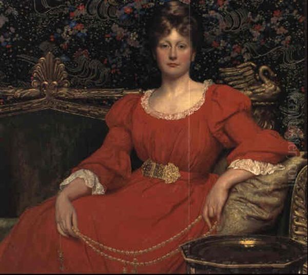 Mrs. Luke Ionides Oil Painting by Sir William Blake Richmond