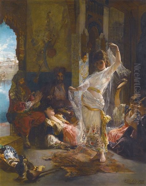 La Danse Oil Painting by Edouard Frederic Wilhelm Richter