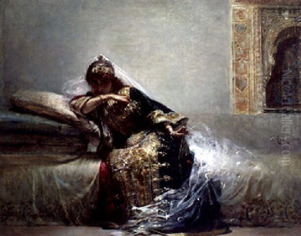 The Pasha's Favourite Oil Painting by Edouard Frederic Wilhelm Richter