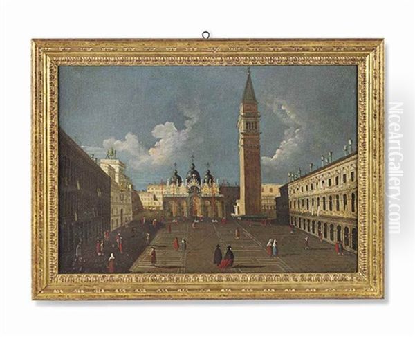 Piazza San Marco, Venice Oil Painting by Giovanni Richter