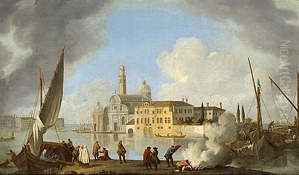 S. Michele In Isola, Venedig Oil Painting by Giovanni Richter