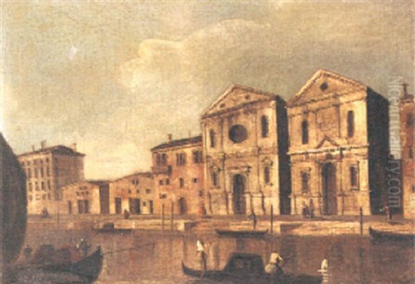 Venetianskt Kanalmotiv by Giovanni Richter