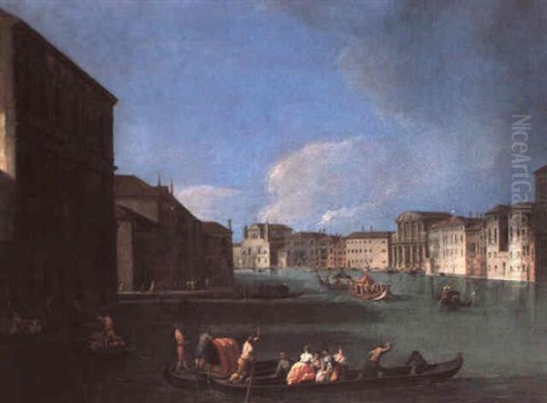 Veduta Del Canal Grande Oil Painting by Giovanni Richter