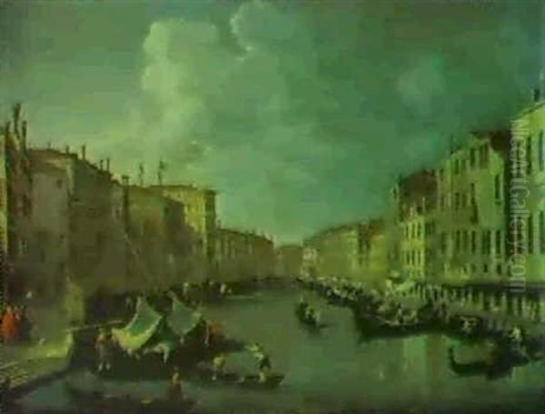 Venice, The Grand Canal Oil Painting by Giovanni Richter