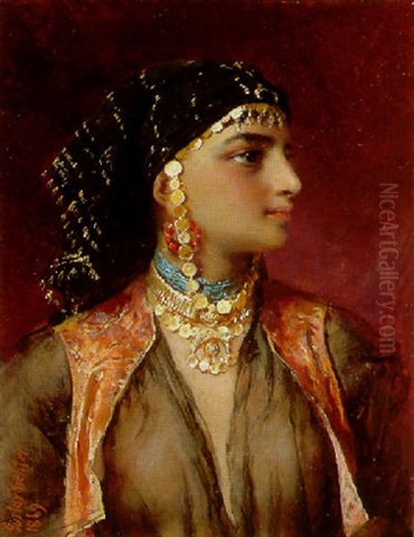 Beaute Egyptienne Oil Painting by Gustav Karl Ludwig Richter