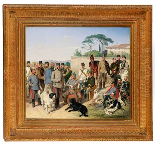 Das Kommando Des 7. Korps In Der Schlacht Bei Solferino Oil Painting by Wilhelm M. Richter