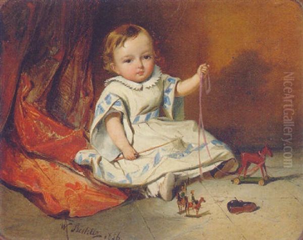 The Infant Jockey Oil Painting by Wilhelm M. Richter