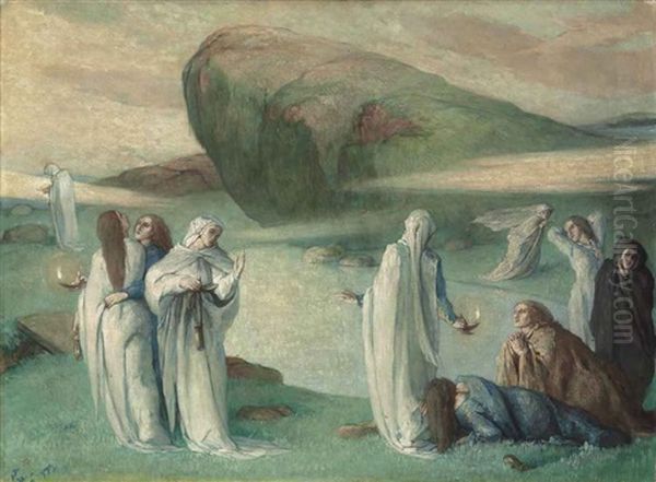 The Wise And Foolish Virgins Oil Painting by Charles De Sousy Ricketts