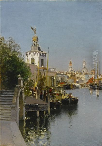 Canal, Venice Oil Painting by Martin Rico y Ortega