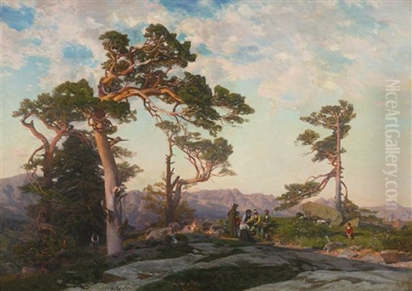 Guadarrama (espagne) Oil Painting by Martin Rico y Ortega