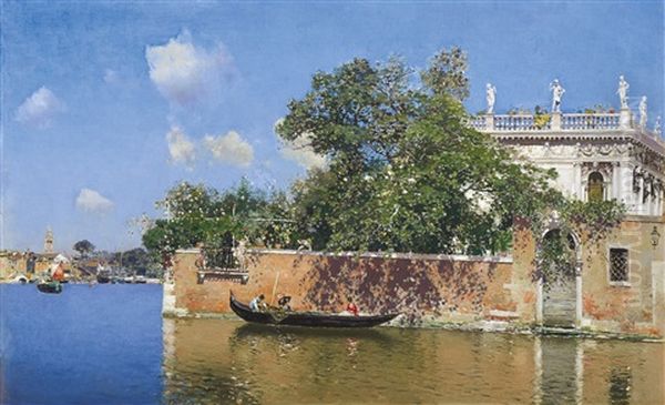 Paisaje Veneciano Oil Painting by Martin Rico y Ortega