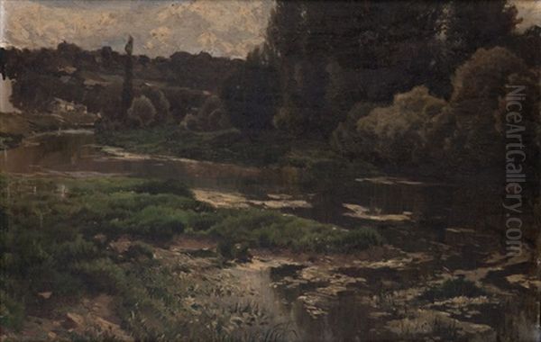 Paisaje Fluvial Oil Painting by Martin Rico y Ortega