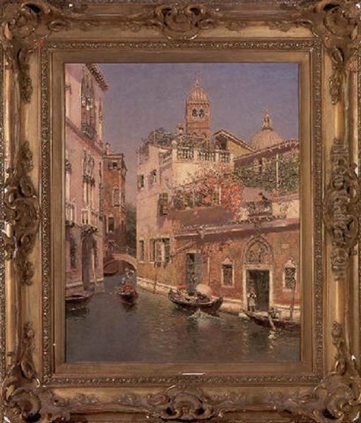 A Sunny Day In Venice Oil Painting by Martin Rico y Ortega