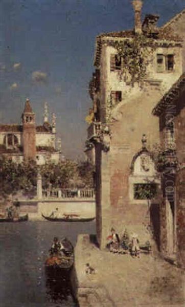 San Vidale, Palazzo Franchetti, Venice Oil Painting by Martin Rico y Ortega