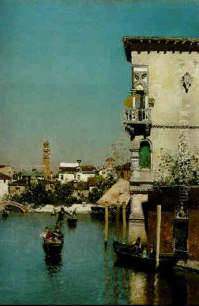 Camello Palace In August, Venice Oil Painting by Martin Rico y Ortega