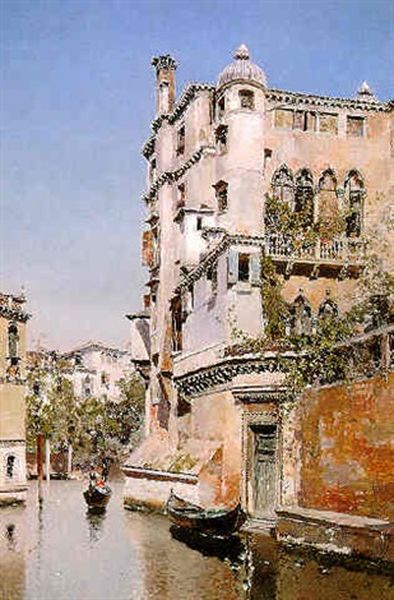 Rincon De Venecia Oil Painting by Martin Rico y Ortega