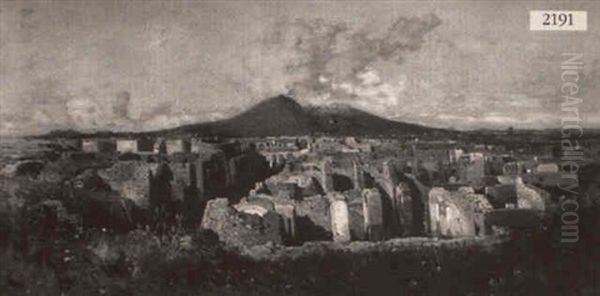 The Ruins Of Pompeii Oil Painting by Martin Rico y Ortega