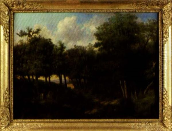 Paysage De Foret Oil Painting by Francois Edme Ricois