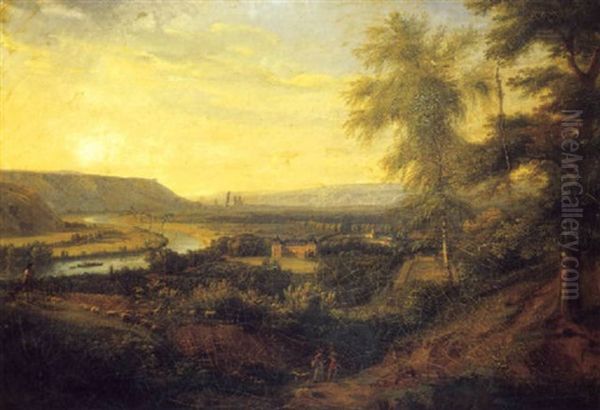 Vue Du Chateau De Montalet by Francois Edme Ricois