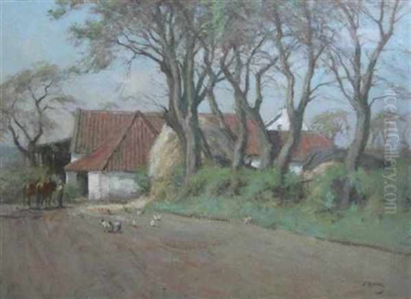 Summer Lane In Fife Oil Painting by James Riddel