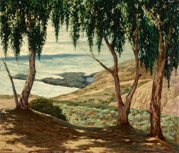 Wood's Cove, Laguna Beach Oil Painting by William Wallace Riddell