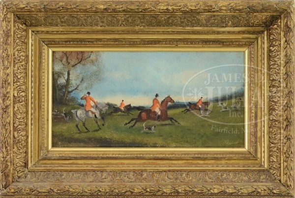 Two Works: Hunting Scenes Oil Painting by Philip H. Rideout